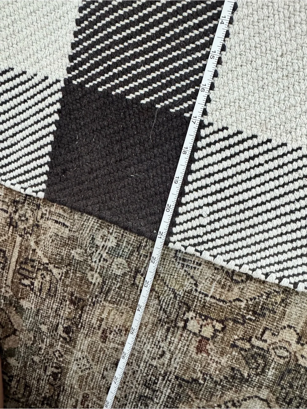 Black and White Buffalo Check Accent Rug - Unbranded
